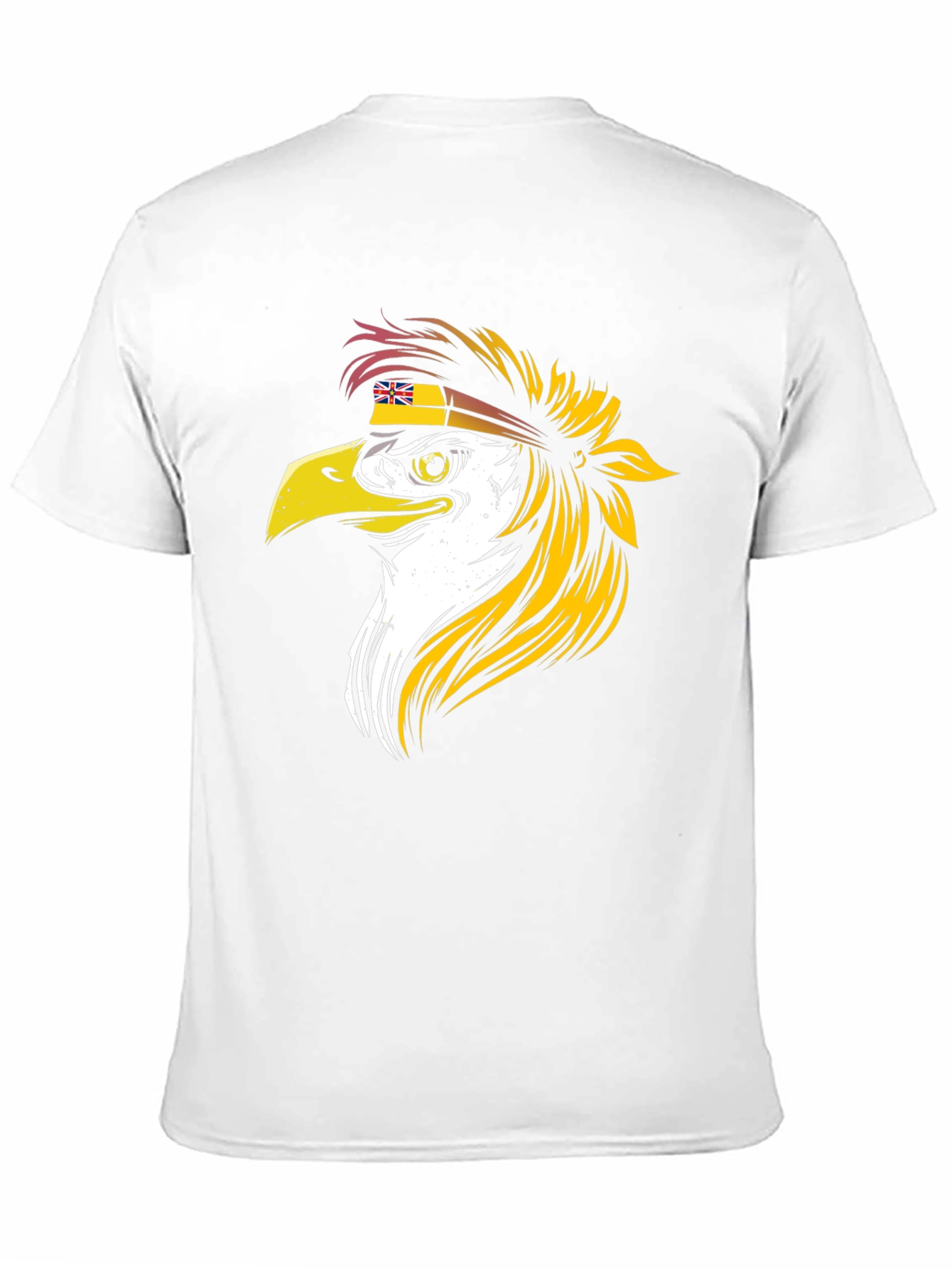 Eagle Head T-Shirt with Flag Bandana - Cool Design