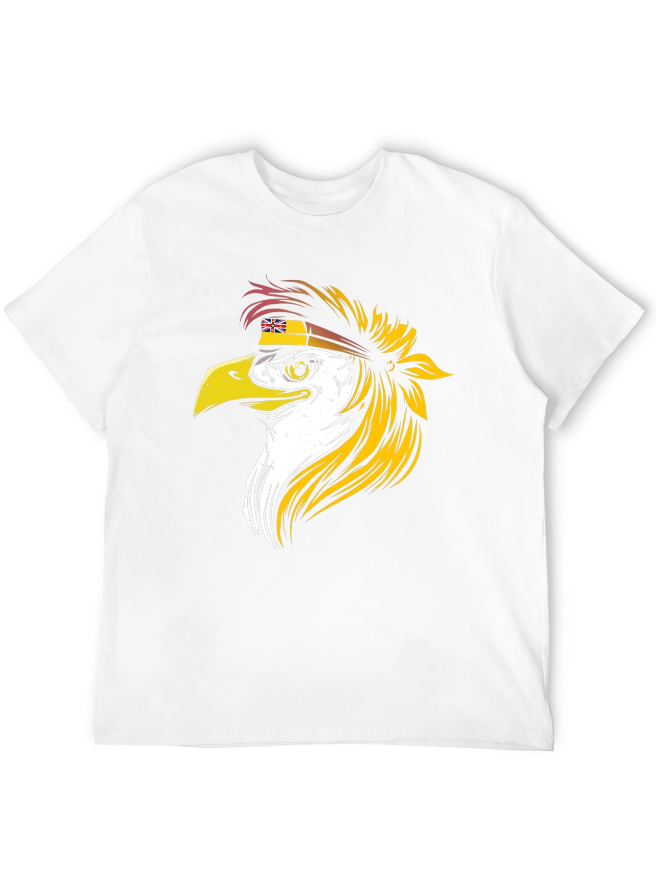 Eagle Head T-Shirt with Flag Bandana - Cool Design