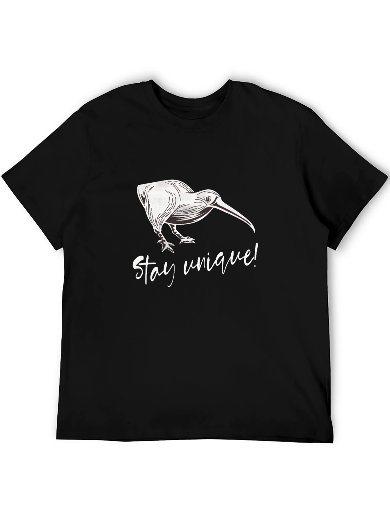 Stay Unique Kiwi Bird Black T-Shirt