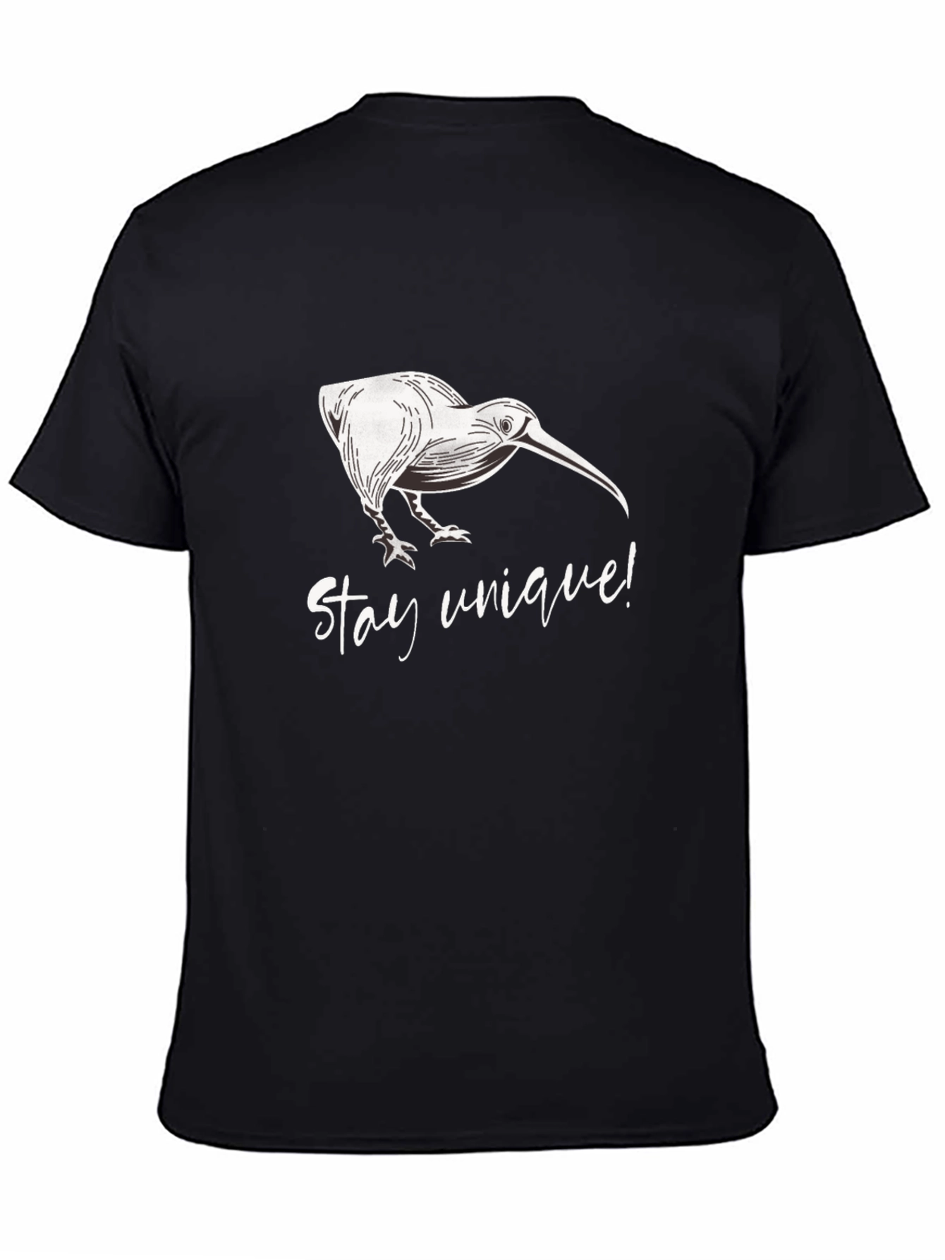 Stay Unique Kiwi Bird Black T-Shirt