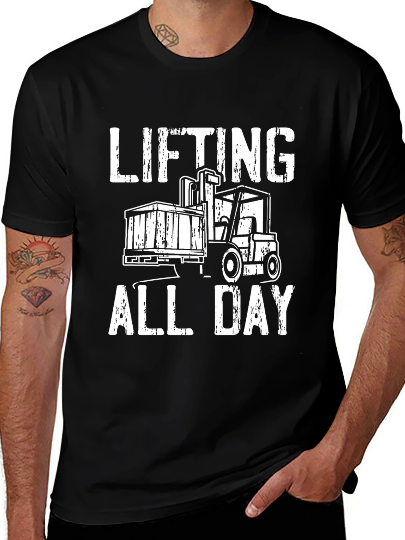 Lifting All Day Black T-Shirt