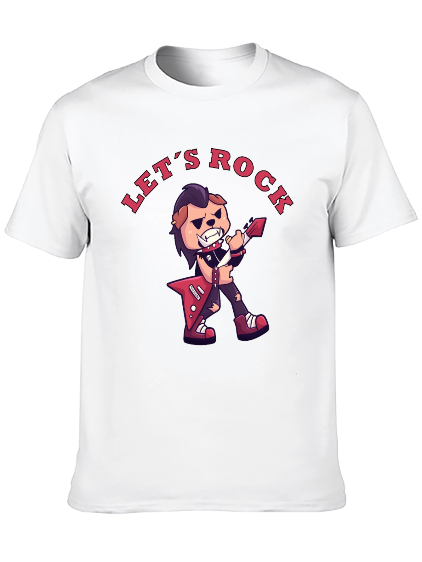 Lets Rock Graphic T-Shirt - Black Cotton Tee