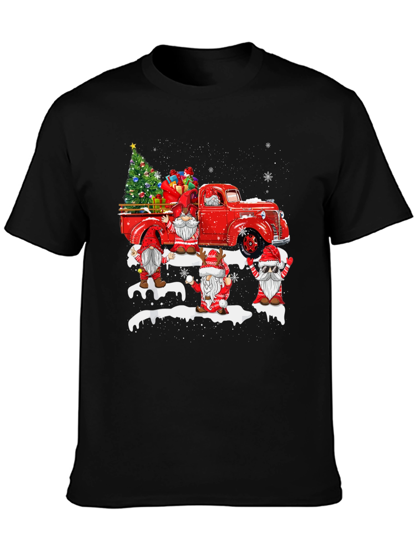 Christmas Gnome Truck T-Shirt