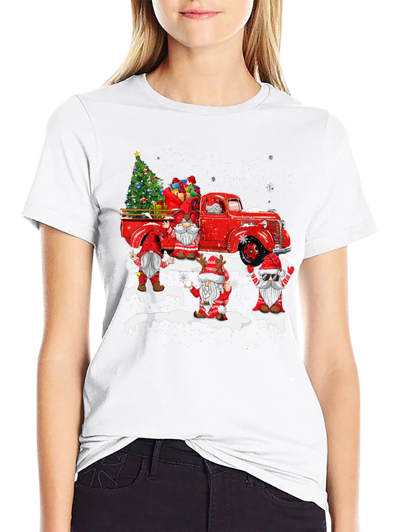 Christmas Gnome Truck T-Shirt