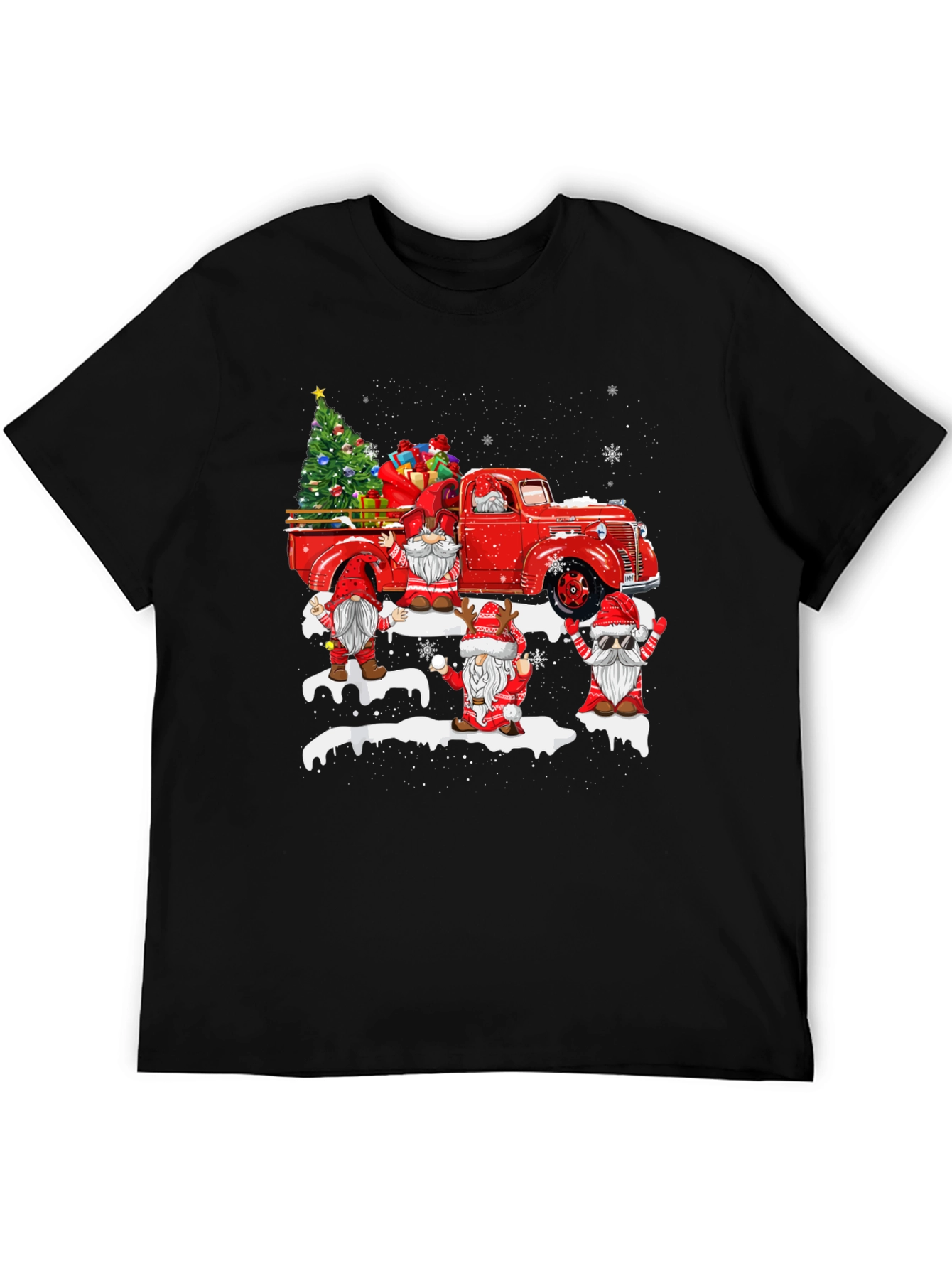 Christmas Gnome Truck T-Shirt