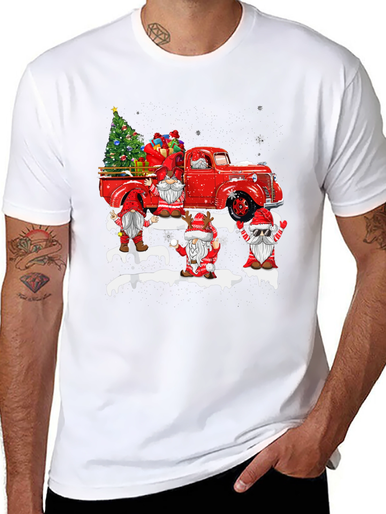 Christmas Gnome Truck T-Shirt