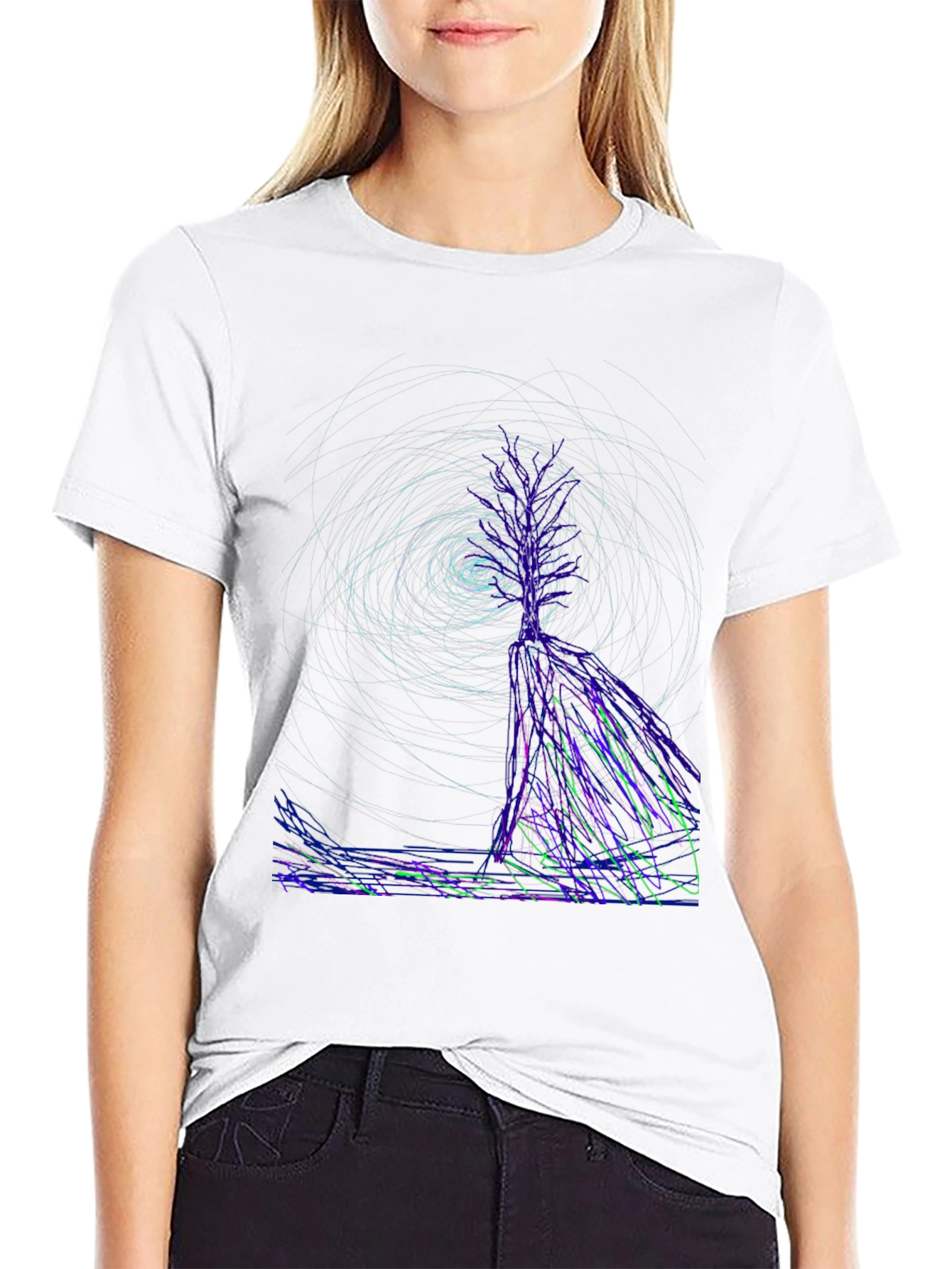 Abstract Art Black T-Shirt