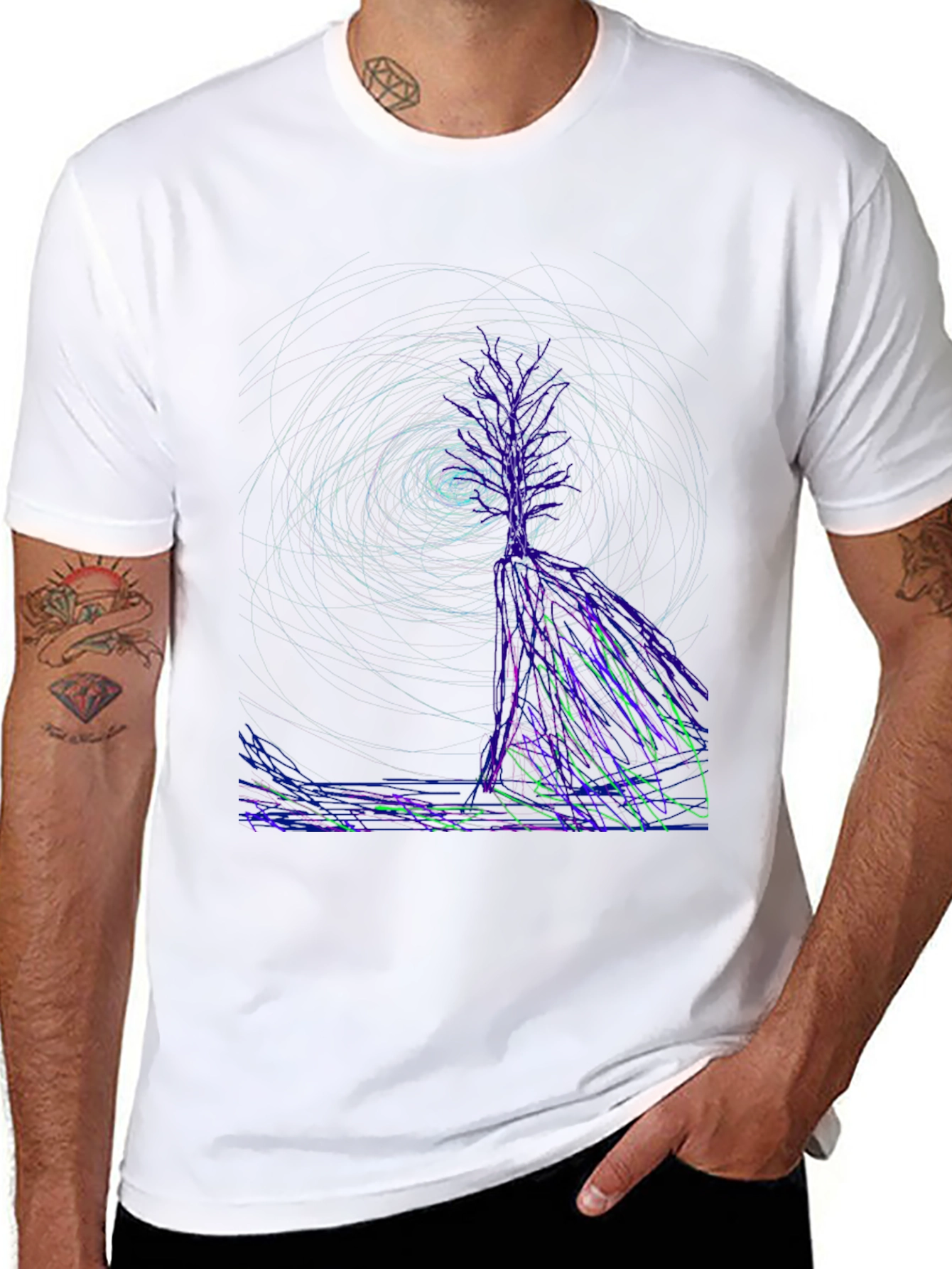 Abstract Art Black T-Shirt