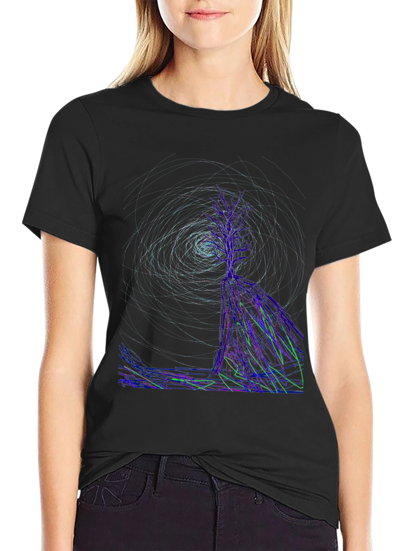 Abstract Art Black T-Shirt
