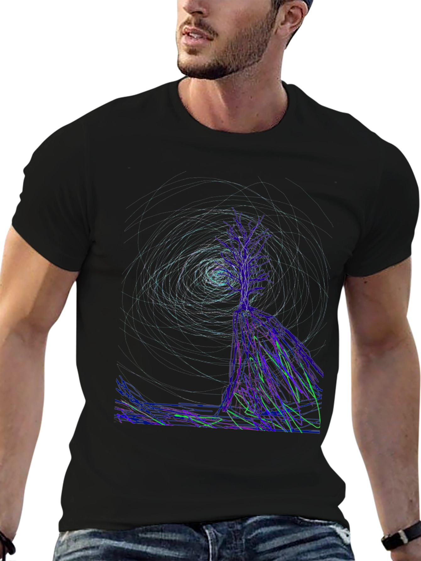 Abstract Art Black T-Shirt