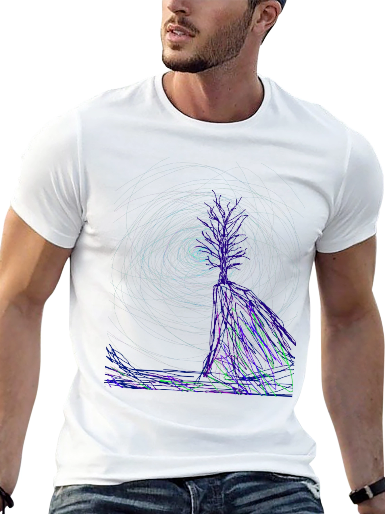 Abstract Art Black T-Shirt