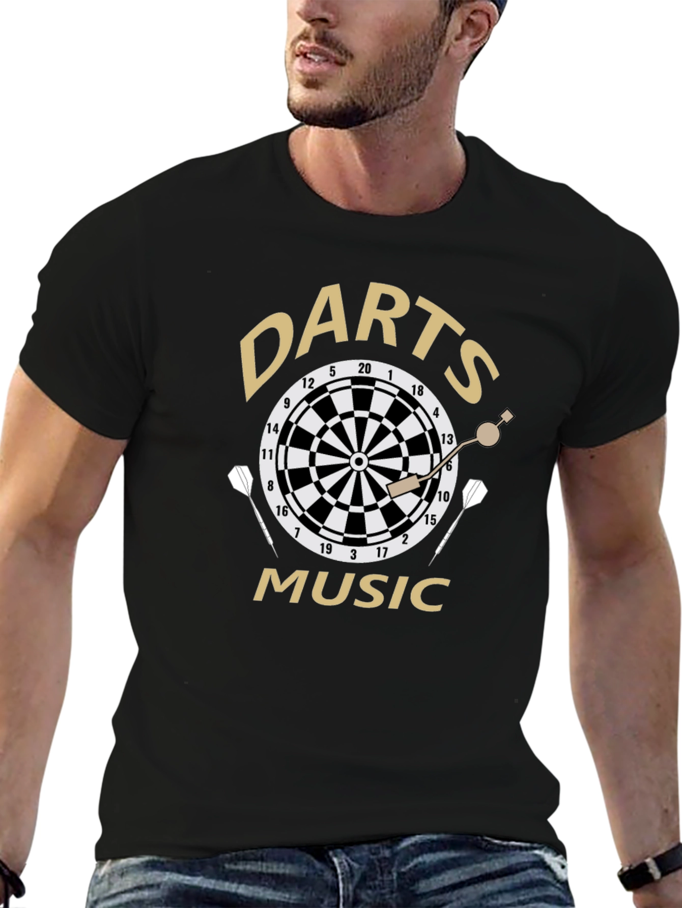 Darts Music Black T-Shirt