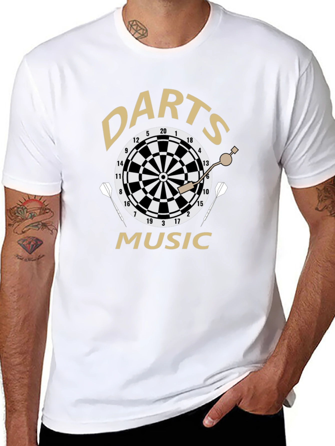 Darts Music Black T-Shirt