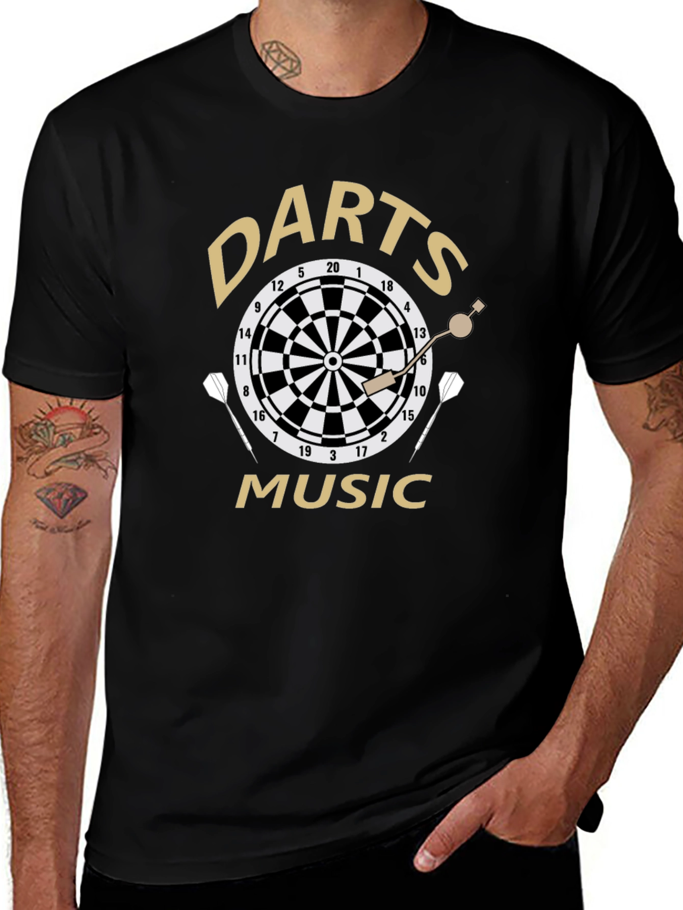 Darts Music Black T-Shirt
