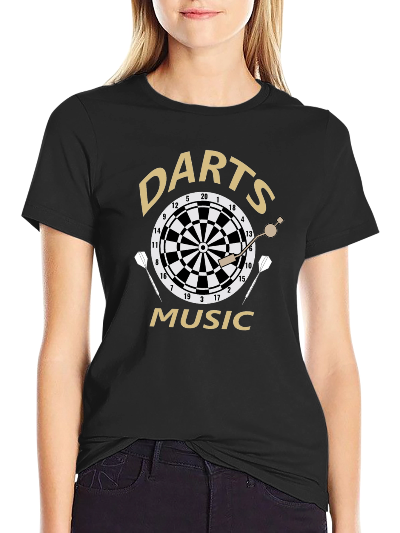 Darts Music Black T-Shirt