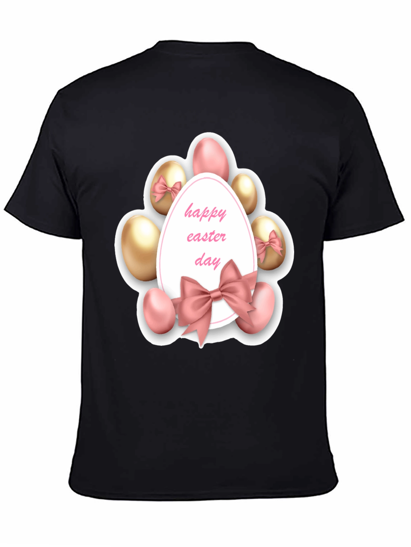 Happy Easter Day T-Shirt - Egg & Ribbon Design