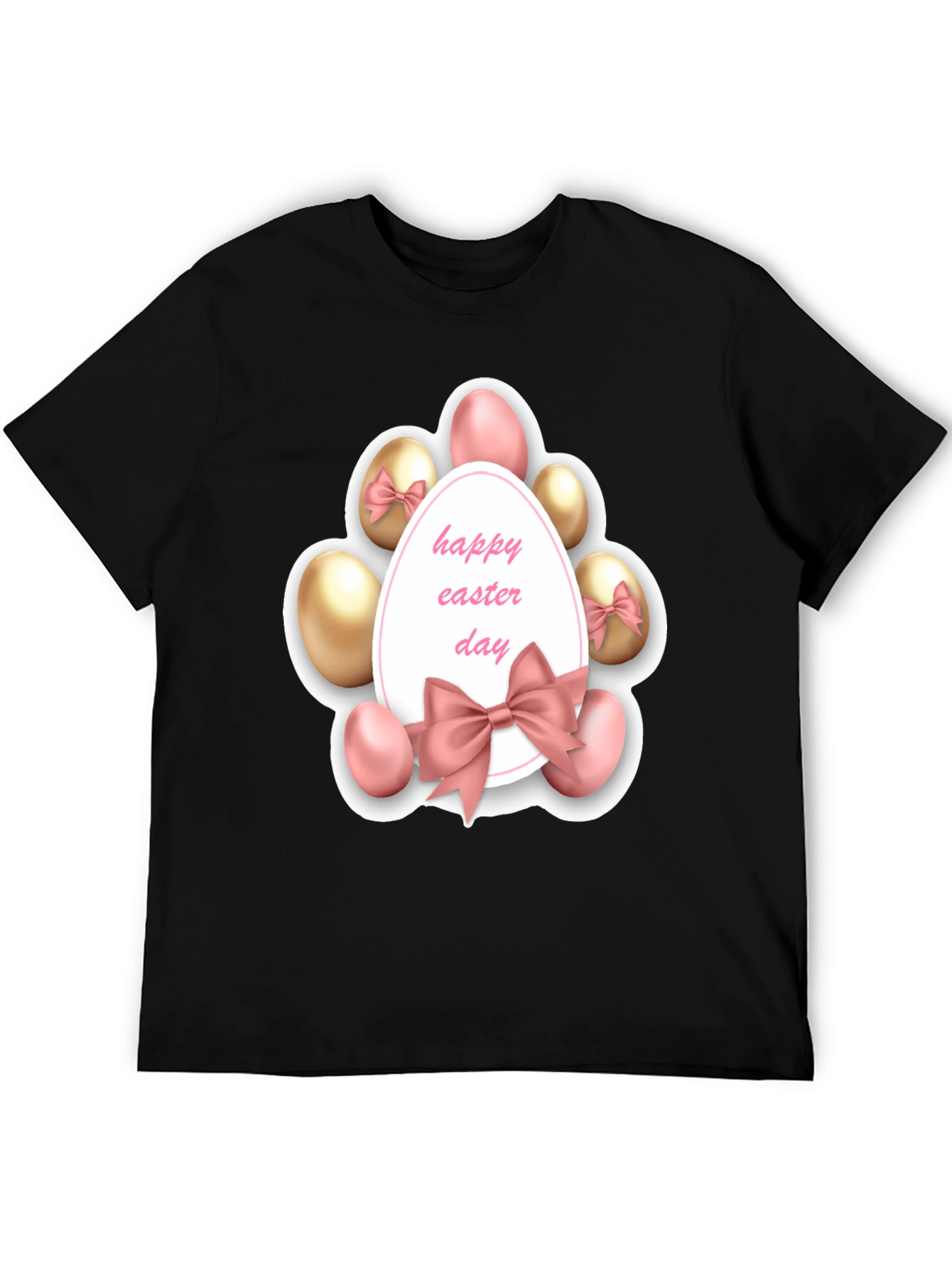Happy Easter Day T-Shirt - Egg & Ribbon Design