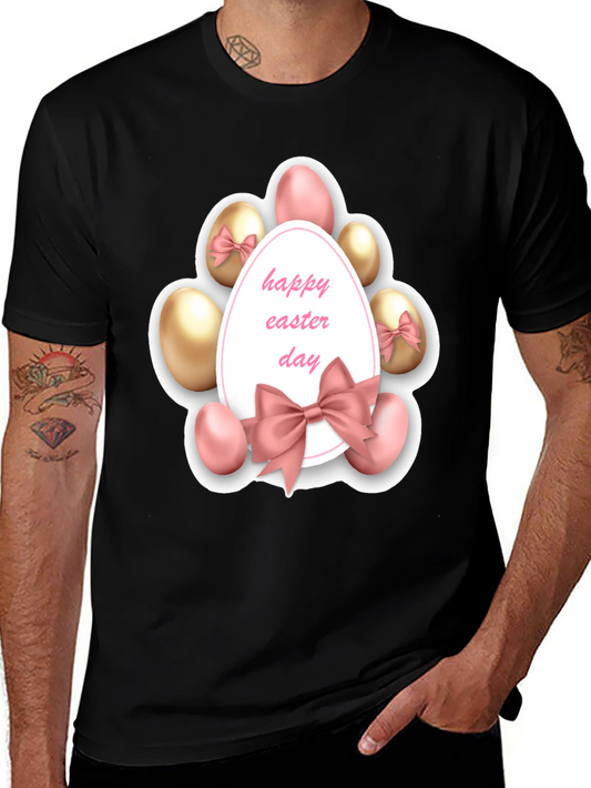 Happy Easter Day T-Shirt - Egg & Ribbon Design