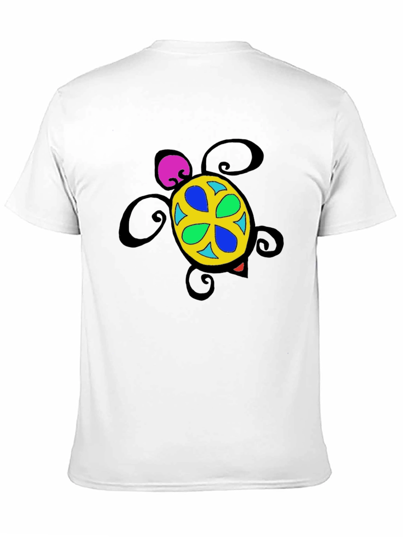 Turtle Graphic Tee - Black Cotton Blend