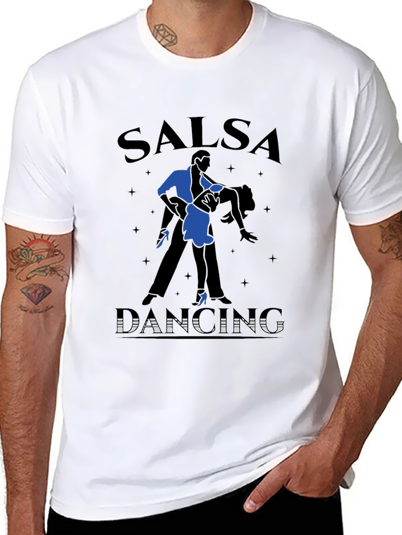 Salsa Dancing Graphic Tee - Mens Black T-Shirt