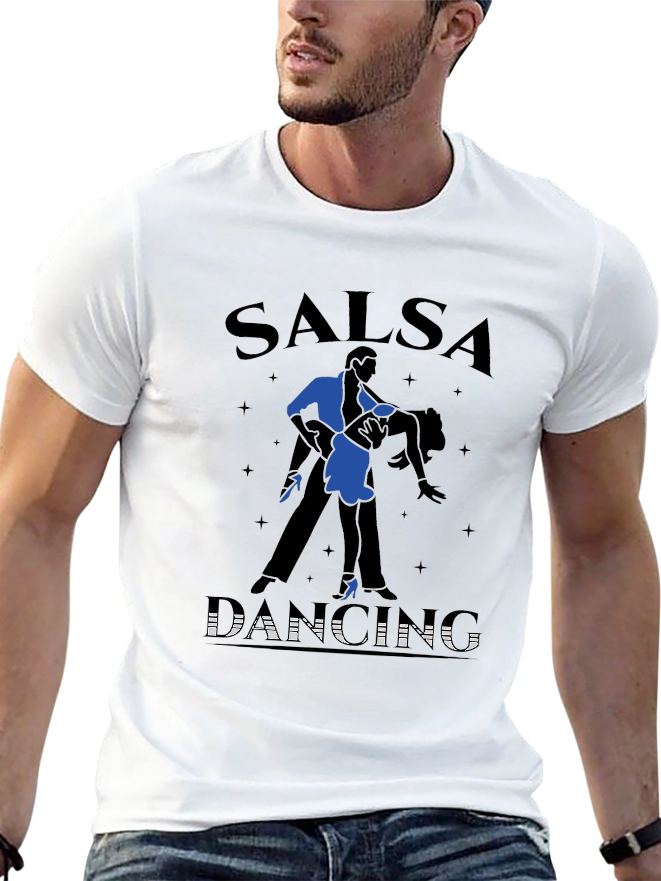 Salsa Dancing Graphic Tee - Mens Black T-Shirt