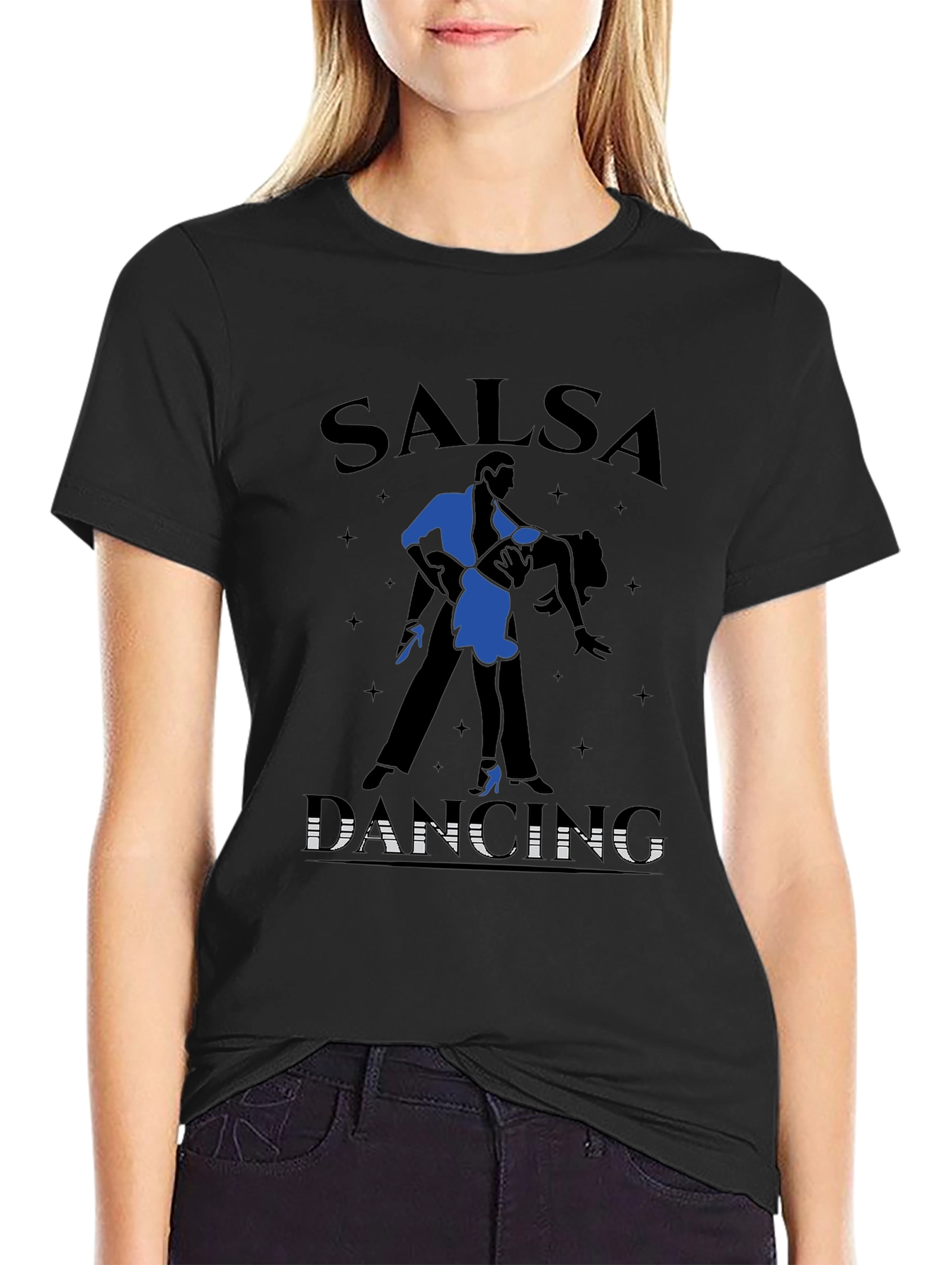 Salsa Dancing Graphic Tee - Mens Black T-Shirt