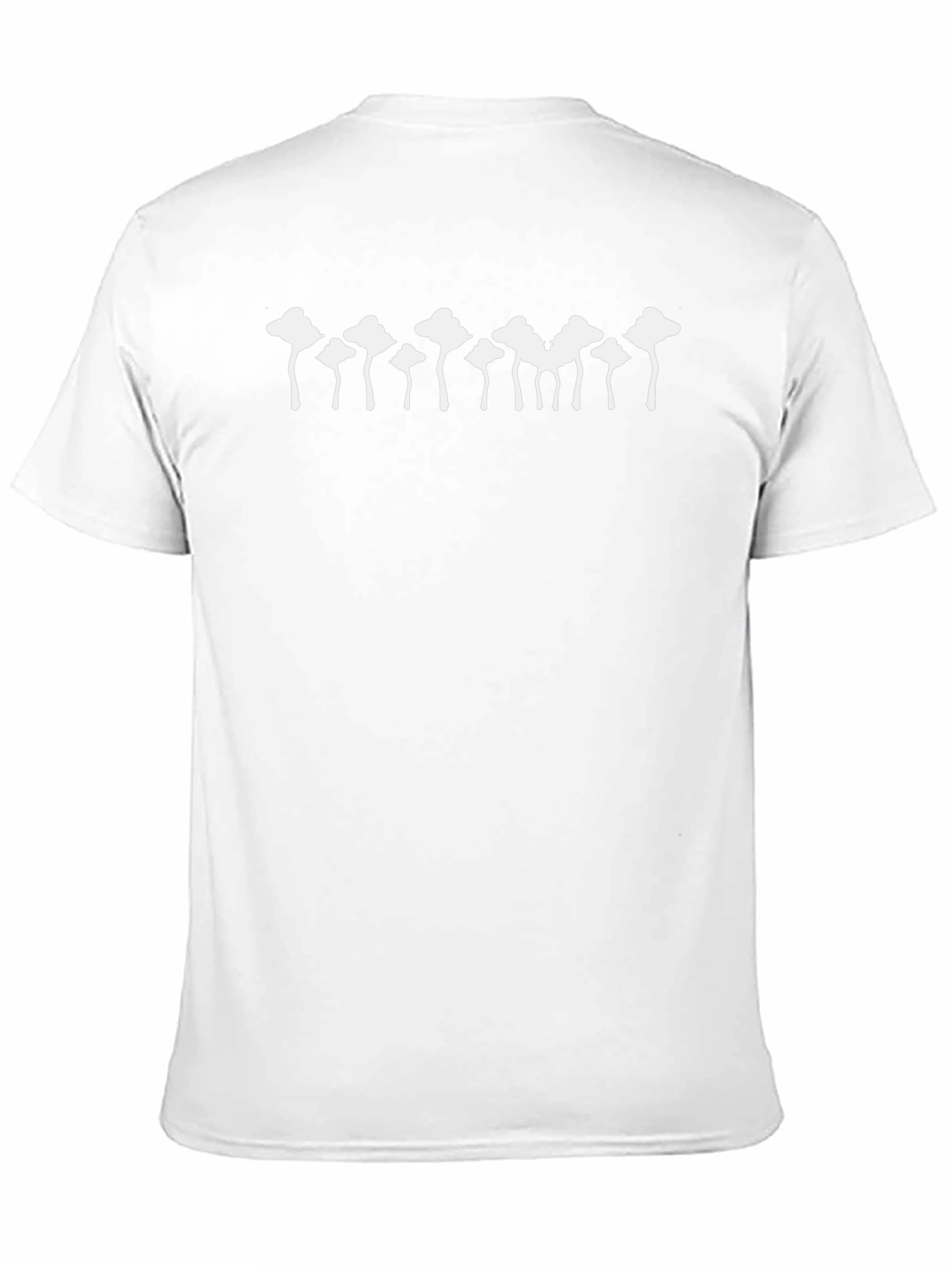 Mushroom Silhouette Black T-Shirt
