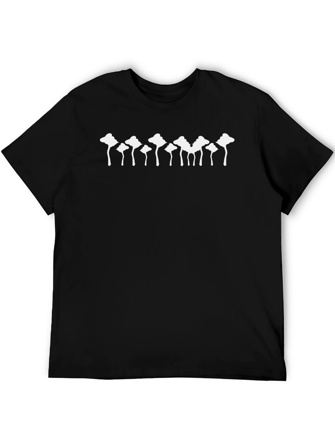 Mushroom Silhouette Black T-Shirt