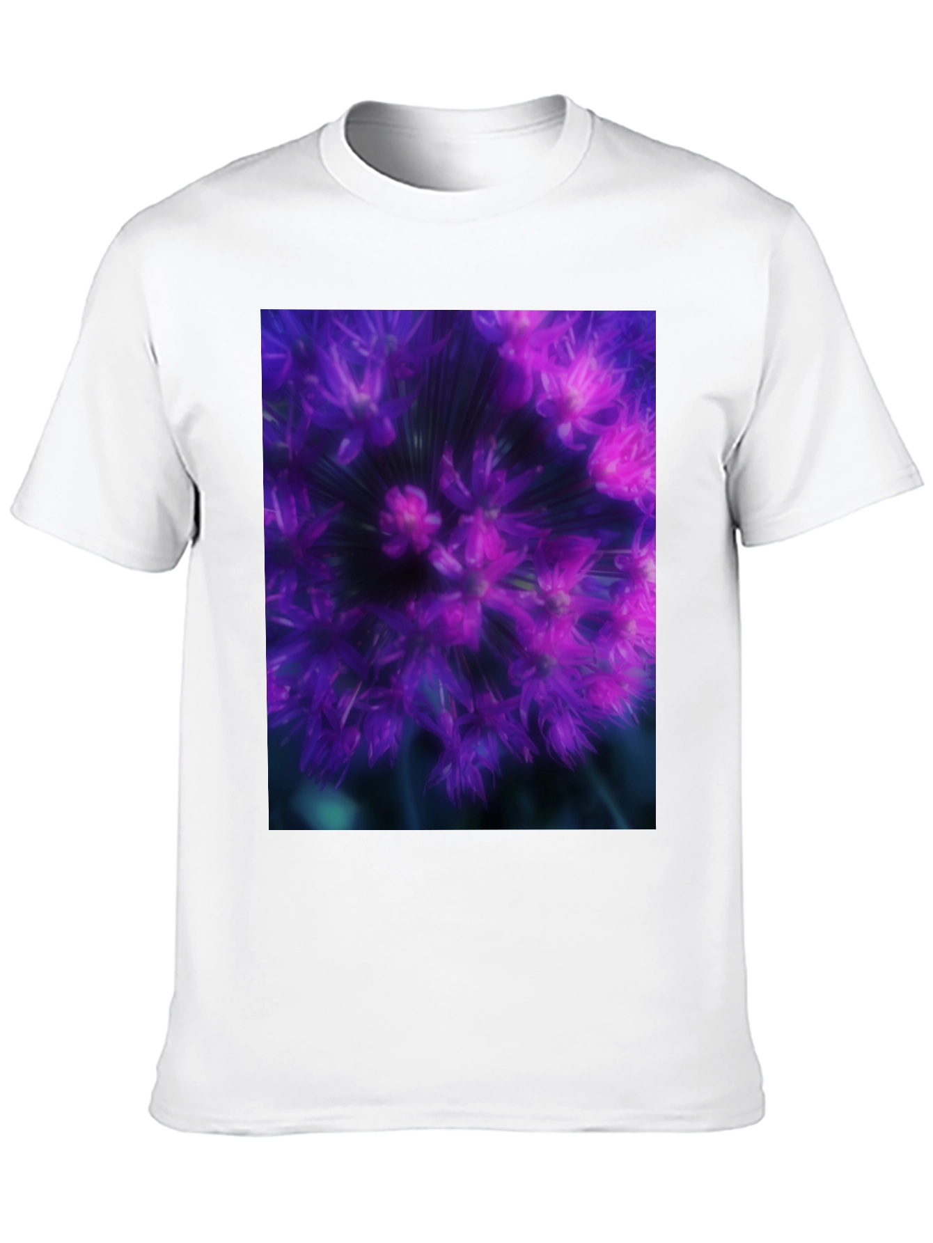 Allium Flower Graphic Black T-Shirt