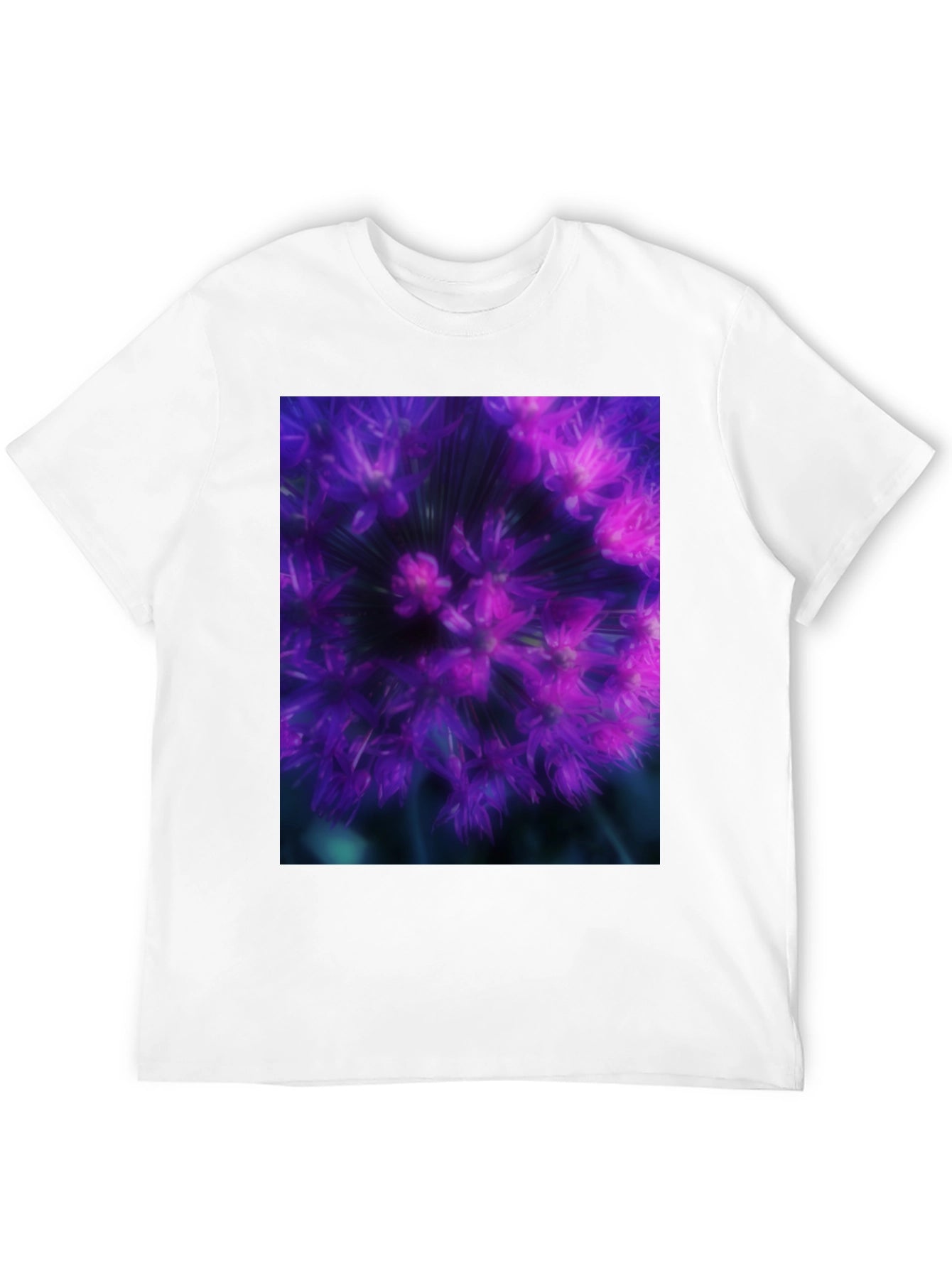 Allium Flower Graphic Black T-Shirt