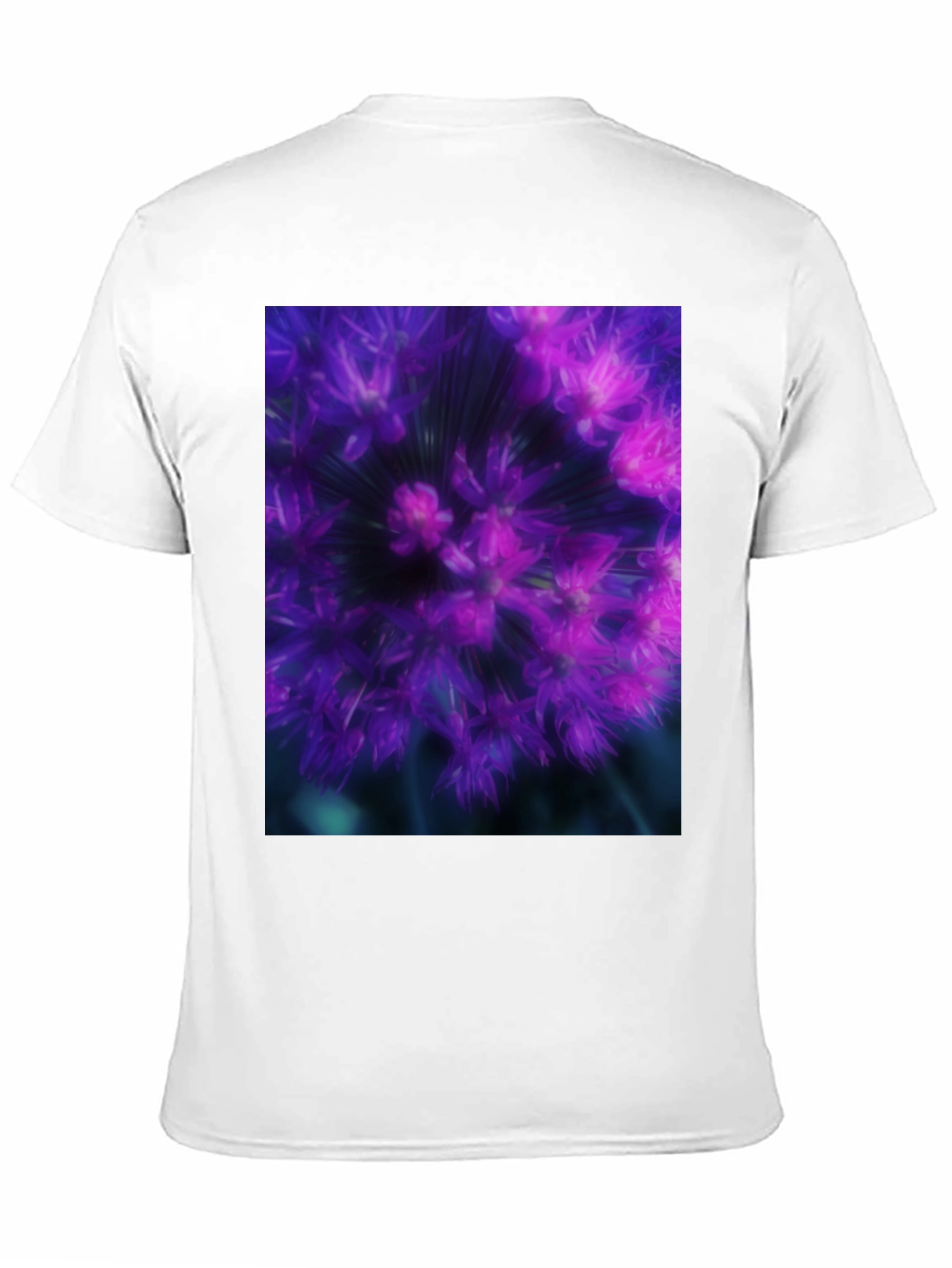 Allium Flower Graphic Black T-Shirt