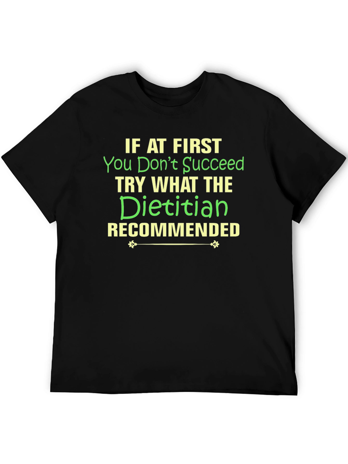 Dietitian Recommended Black T-Shirt
