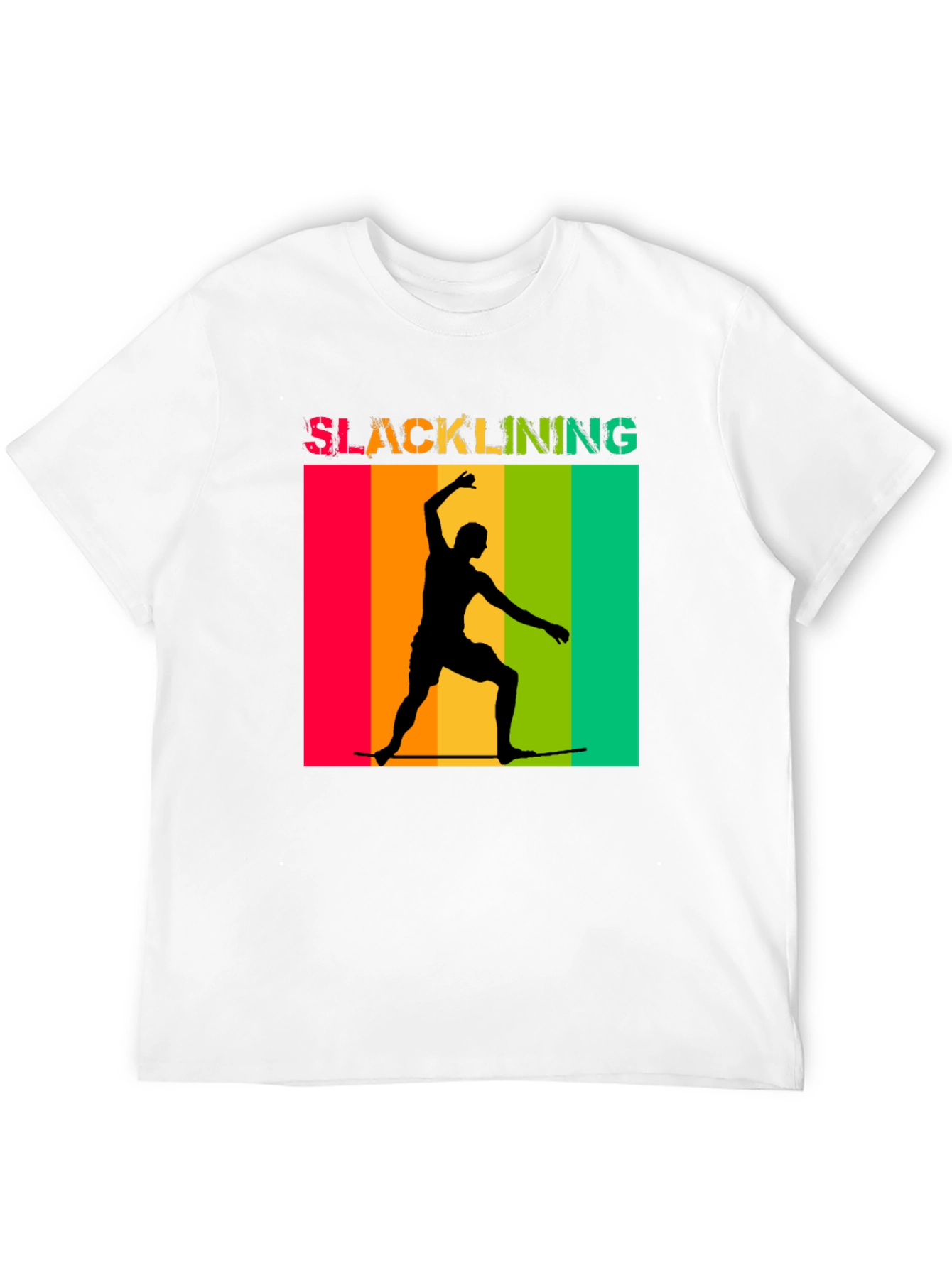 Slacklining T-Shirt Retro Design