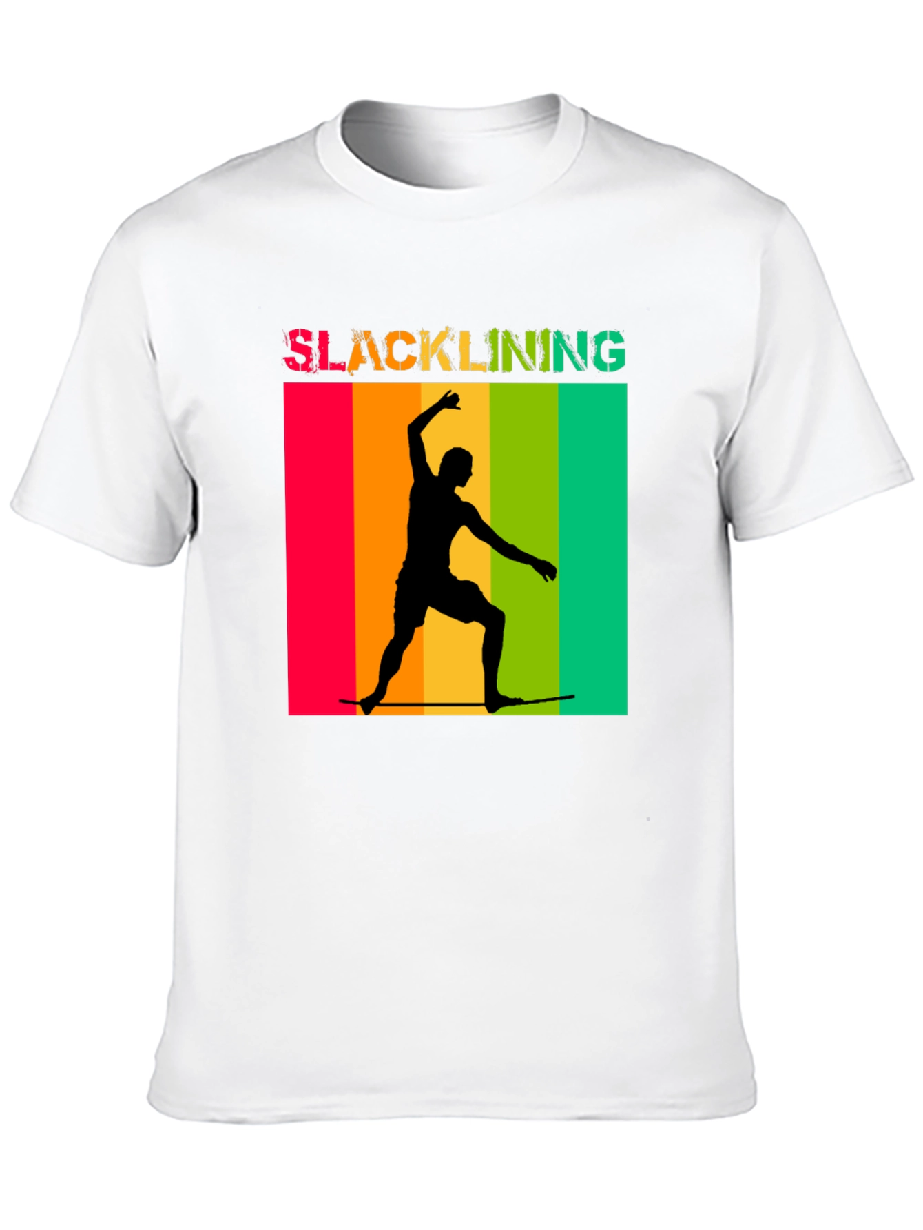Slacklining T-Shirt Retro Design