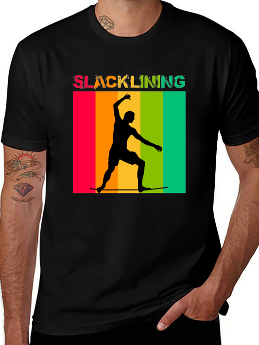 Slacklining T-Shirt Retro Design