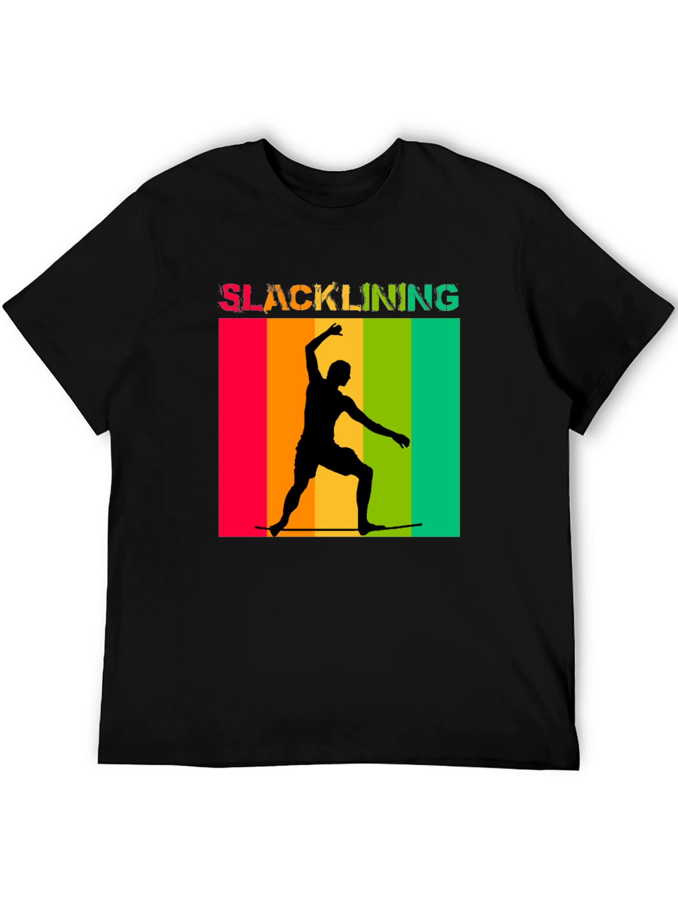 Slacklining T-Shirt Retro Design