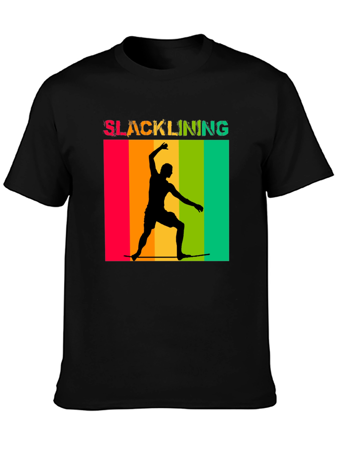 Slacklining T-Shirt Retro Design