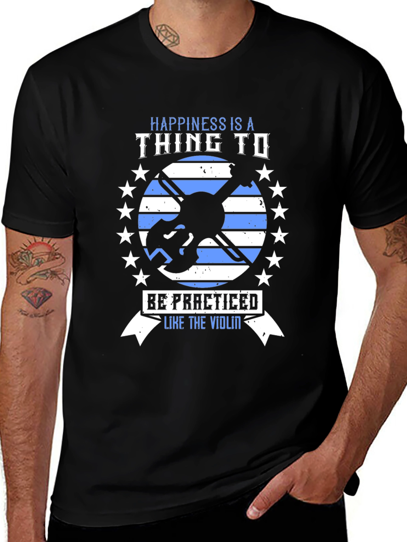 Happiness Violin T-Shirt - Practice Makes Perfect