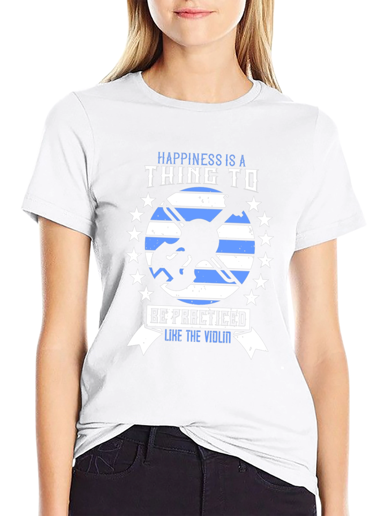 Happiness Violin T-Shirt - Practice Makes Perfect