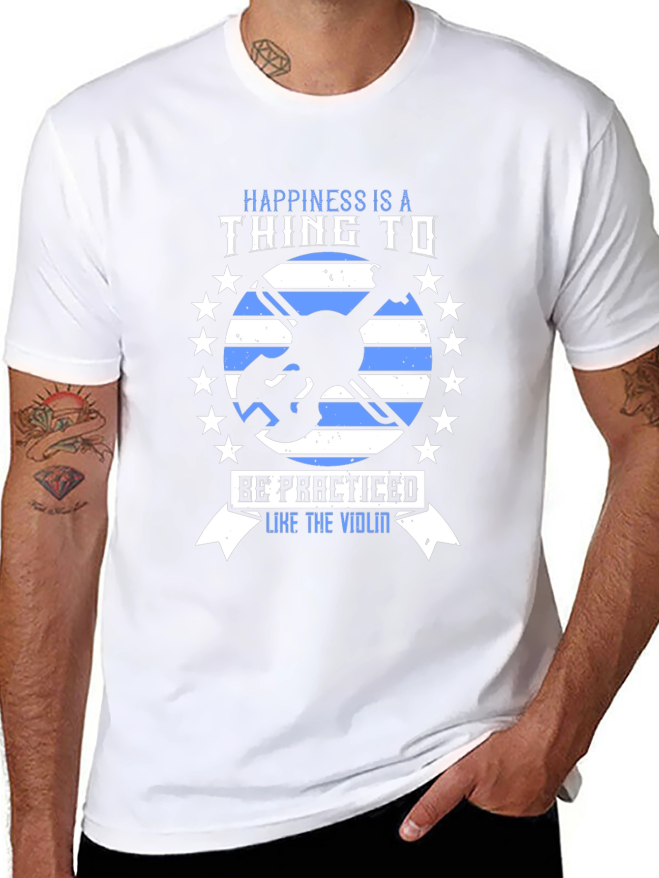 Happiness Violin T-Shirt - Practice Makes Perfect