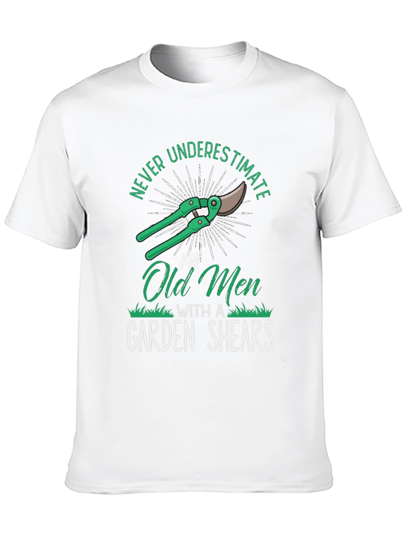 Never Underestimate Old Men Garden Shears T-Shirt