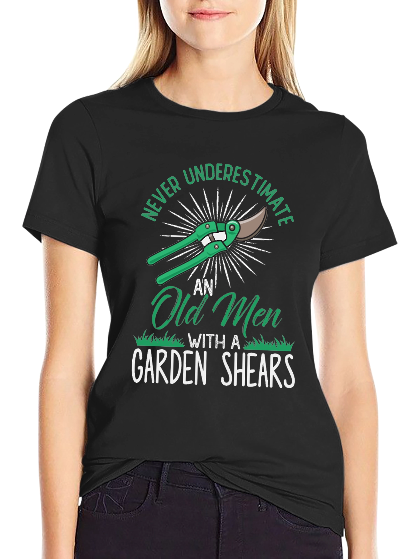 Never Underestimate Old Men Garden Shears T-Shirt