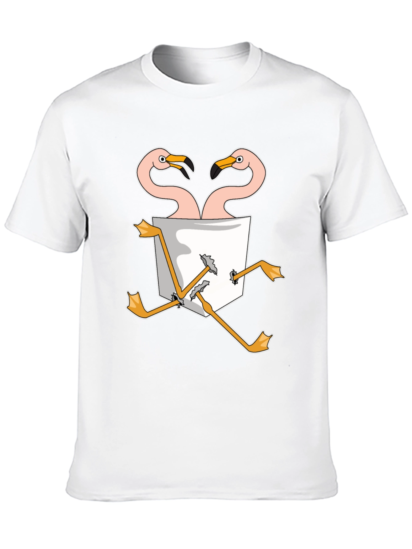Flamingo Pocket Graphic Tee - Fun & Unique!