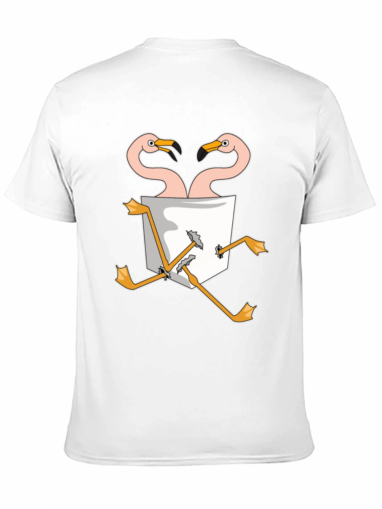 Flamingo Pocket Graphic Tee - Fun & Unique!