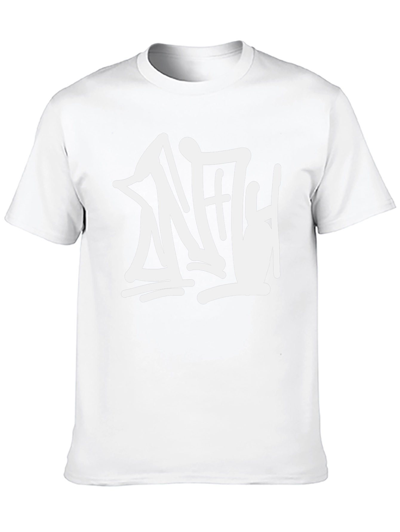 Black T-Shirt with White Graphic