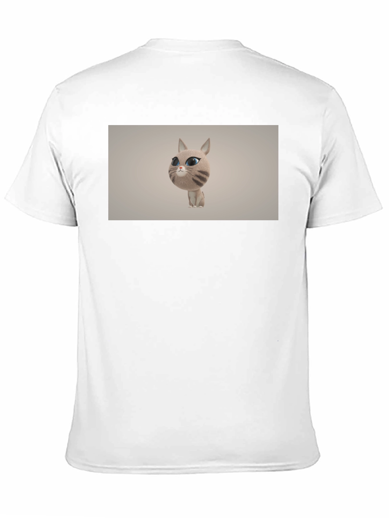 Cute Cat Cartoon Graphic Black T-Shirt
