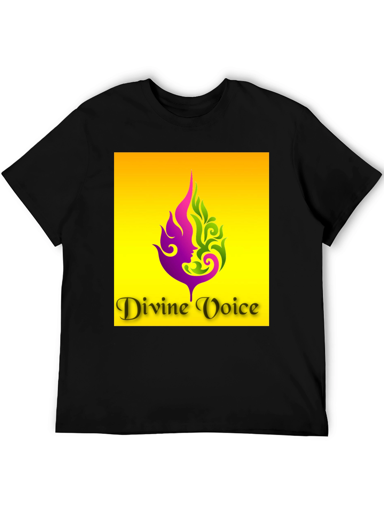 Divine Voice Graphic T-Shirt - Black