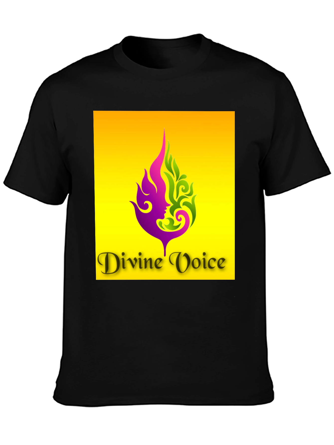 Divine Voice Graphic T-Shirt - Black