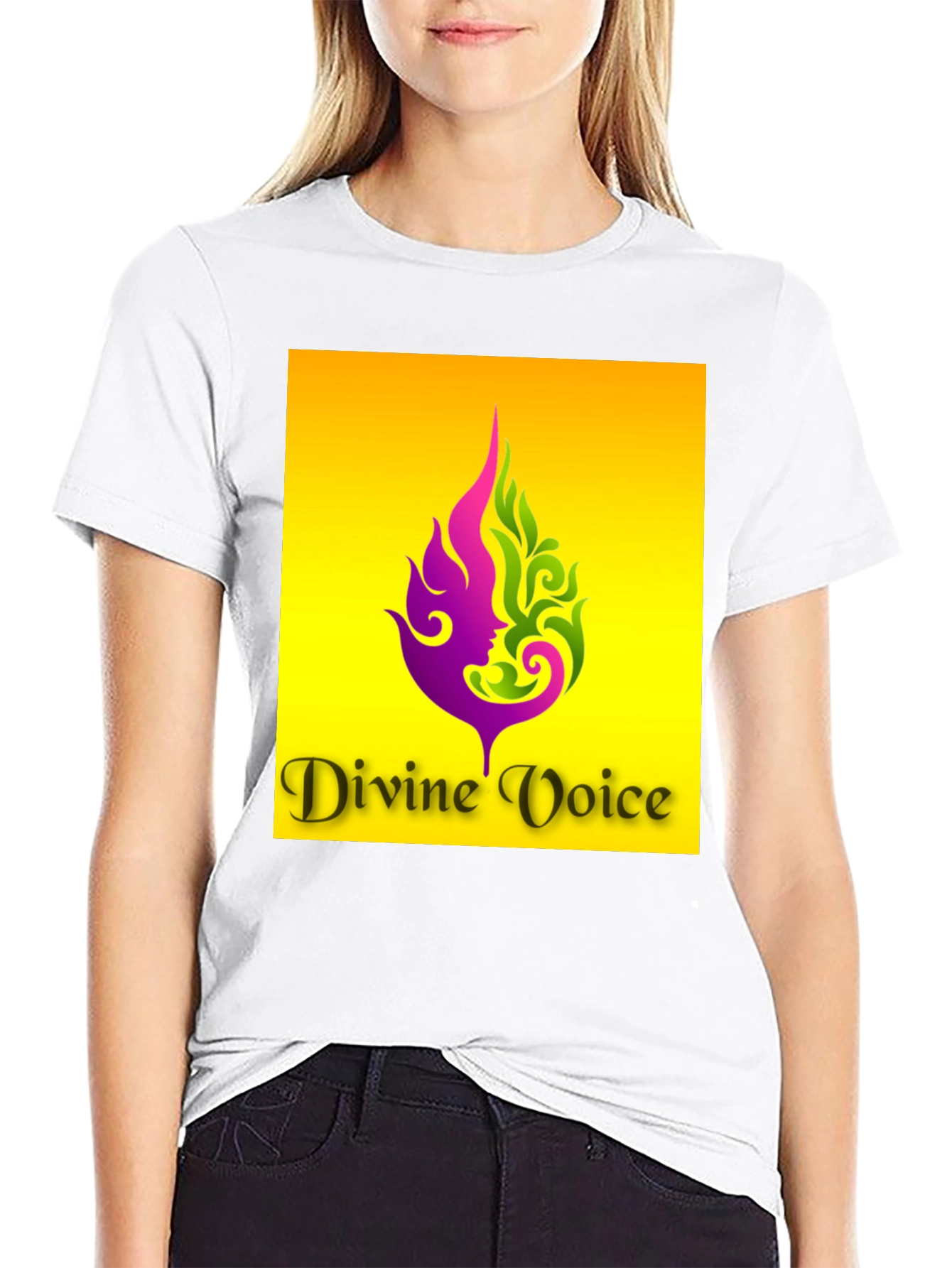 Divine Voice Graphic T-Shirt - Black