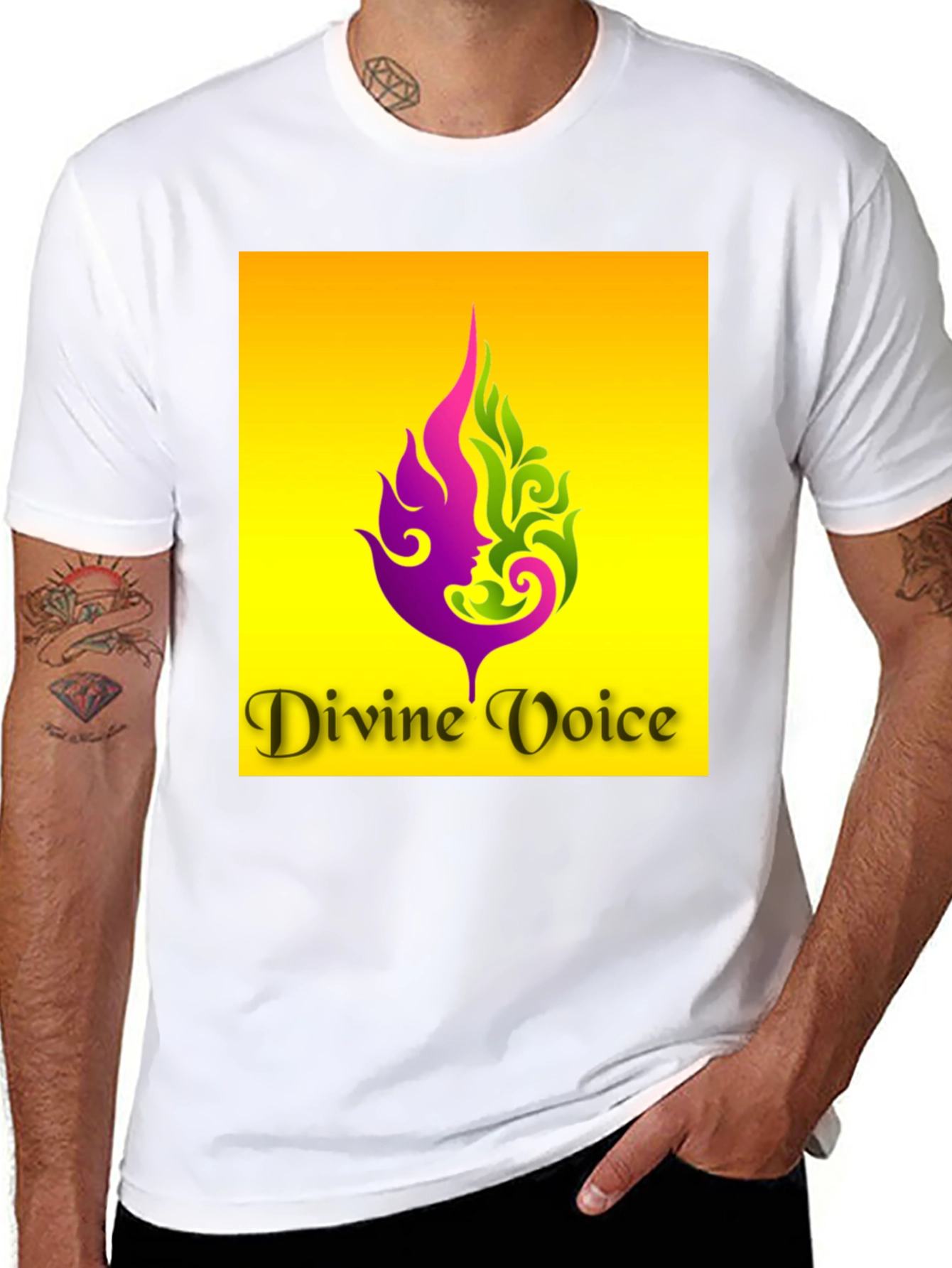 Divine Voice Graphic T-Shirt - Black